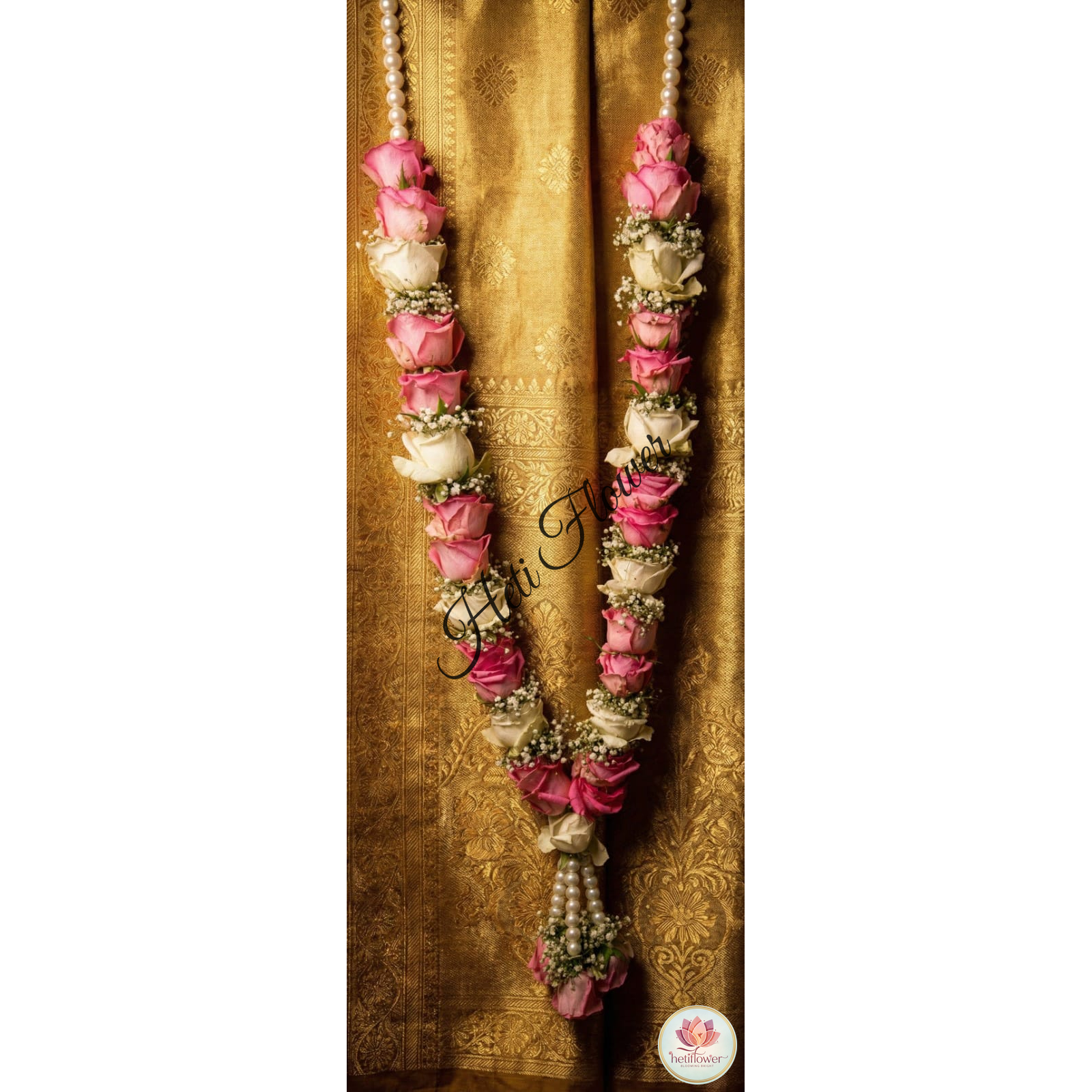 Gypsy, Pink & White Rose Varmala