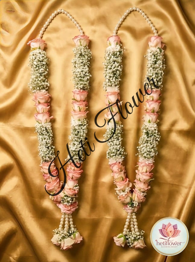 Pastel Pink Rose & Gypsy Varmala